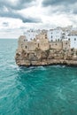 Polignano a Mare, Bari, Italy. Old town built on the rocky cliffs