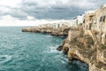 Polignano a Mare, Bari, Italy. Old town built on the rocky cliffs