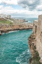 Polignano a Mare, Bari, Italy. Old town built on the rocky cliffs