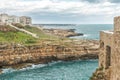 Polignano a Mare, Bari, Italy. Old town built on the rocky cliffs