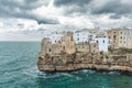 Polignano a Mare, Bari, Italy. Old town built on the rocky cliffs