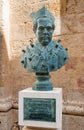 Monument to Monsignor Pompeo Sarnelli bishop in the historic center of Polignano a Mare, Puglia