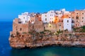 Polignano a Mare, Puglia, Italy: Sunset at Cala Paura gulf Royalty Free Stock Photo