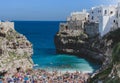 Polignano a Mare, south italy sea village lagoon Royalty Free Stock Photo