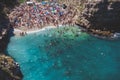 Polignano a Mare, south italy sea village lagoon Royalty Free Stock Photo