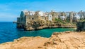 Panoramic sight in Polignano a Mare, Bari Province, Apulia Puglia, southern Italy. Royalty Free Stock Photo