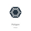 Poligon icon vector. Trendy flat poligon icon from shapes collection isolated on white background. Vector illustration can be used