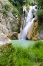 Polilimnio waterfall,peloponnese, greece Royalty Free Stock Photo