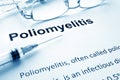 Poliomyelitis. Polio vaccination concept.