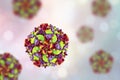 Poliovirus, an RNA virus that causes polio disease