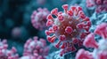 Poliovirus Under a Microscope AI Generated