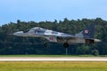 Polish Air Force MiG-29 Fulcrum fighter jet landing on Schonefeld Airport. Berlin, Germany - June 2, 2016