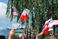 Polish and American Flags