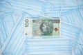 One hundred zlotys. Polish bank note
