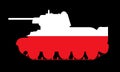 Polish tank depicting the flag of Poland.