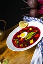 A Polish beetroot soup botwinka Royalty Free Stock Photo