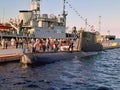 Polish conventional submarine at pier