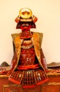 The Polish copy of medieval japanese samurai armor yoroi in the museum Royalty Free Stock Photo