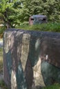 Polish defense and fortification line in Swietochlowice. Renovated bunker attraction.