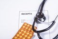 Polish doctors prescription Royalty Free Stock Photo
