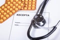 Polish doctors prescription Royalty Free Stock Photo