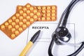 Polish doctors prescription Royalty Free Stock Photo