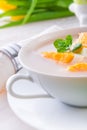 Polish Easter soup with egg Royalty Free Stock Photo