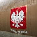 Polish emblem on the plane fuselage Royalty Free Stock Photo