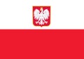 Polish Flag Flat Illustration Royalty Free Stock Photo