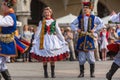 Polish folk collective on Main square during annual Polish national and public holiday the Constitution Day