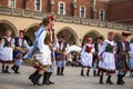 Polish folk collective on Main square during annual Polish national and public holiday the Constitution Day