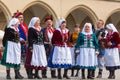 Polish folk collective on Main square during annual Polish national and public holiday the Constitution Day