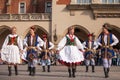 Polish folk collective on Main square during annual Polish national and public holiday the Constitution Day