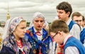 Polish folk dance ensemble GAIK. Waiting for the beginning of the festival.