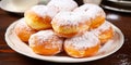 Polish fresh doughnuts. AI generative Royalty Free Stock Photo