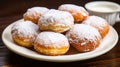 Polish fresh doughnuts. AI generative Royalty Free Stock Photo