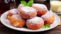 Polish fresh doughnuts. AI generative Royalty Free Stock Photo