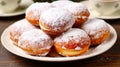 Polish fresh doughnuts. AI generative Royalty Free Stock Photo