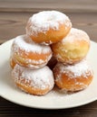 Polish fresh doughnuts. AI generative Royalty Free Stock Photo