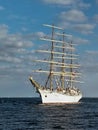 Polish fullrigger sailing into harbor