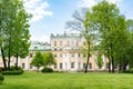 Polish garden and building of museum-Estate of G. R. Derzhavin, St. Petersburg Royalty Free Stock Photo