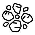 Polish gemstones icon outline vector. Poland country