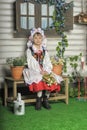 Polish girl in national costume