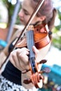 Polish girl playing violin Royalty Free Stock Photo