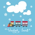 Polish Happy Holidays Card with Puffing Train