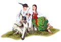 Polish Highlander Couples Royalty Free Stock Photo