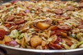 Polish Kielbasa Potatoes Onions and Peppers Royalty Free Stock Photo