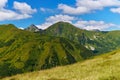 Wester Tatra Mountains - green colours of the peaks and blue sky