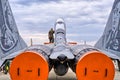 Polish Mig-29 in special painting on Radom Airshow, Poland Royalty Free Stock Photo