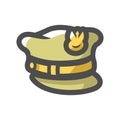 Polish Military Hat Vector icon Cartoon illustration.